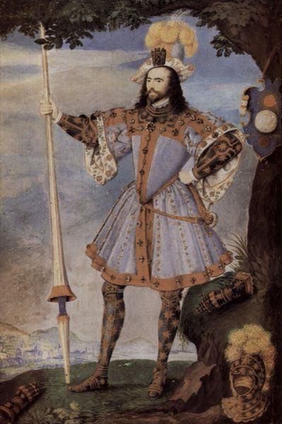 Nicholas Hilliard Large miniature of George Clifford oil painting picture